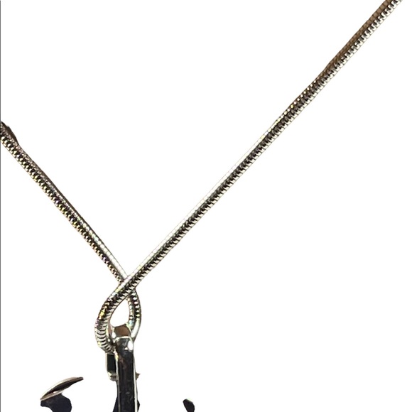 Vintage 1980s Silver finish Purple & teal abstract disk chunky necklace - Picture 8 of 12